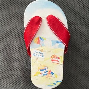 Red Beach-Themed Flip Flop Notepads
